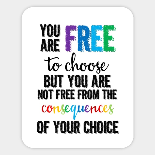 Free to Choose Typography Sticker by She Gets Creative